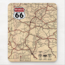 1926 New Mexico Map of Historic Route 66 mousepads by spacedust 1926 New Mexico Map of Historic Route 66 mousepads