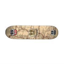 1926 New Mexico Map of Historic Route 66 skateboards
