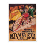 1926 Racing Poster Post Card