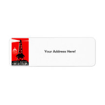 1926 Radio + Broadcasting Poster Return Address Label