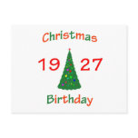 1927 Christmas Birthday Postcard