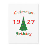 1927 Christmas Birthday Post Card