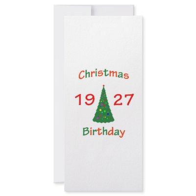 1927 Christmas Birthday Full Color Rack Card by christmasbirthday911