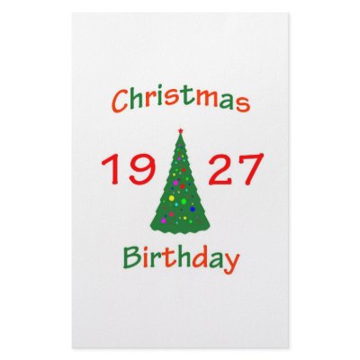 1927 Christmas Birthday Customized Stationery by christmasbirthday911