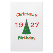 1927 Christmas Birthday Customized Stationery