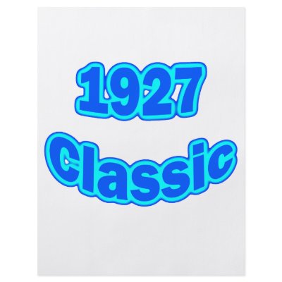 1927 Classic Blue Full Color Flyer by birthyeardesigns3