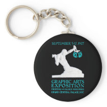 1927 Graphic Arts Expo Poster Keychain