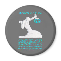 1927 Graphic Arts Expo Poster Refrigerator Magnets