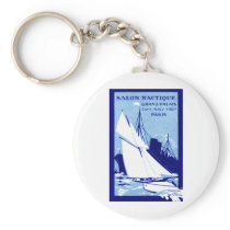 1927 Paris Boat Show Poster Key Chain
