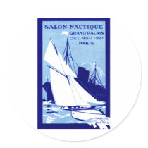 1927 Paris Boat Show Poster Sticker