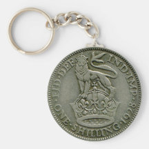 1928 British shilling keyring Key Chains
