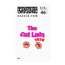1928 cat lady postage