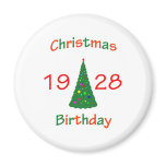 1928 Christmas Birthday Fridge Magnets