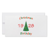 1928 Christmas Birthday Personalized Photo Card