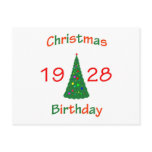 1928 Christmas Birthday Post Card