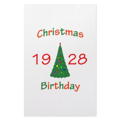 1928 Christmas Birthday Customized Stationery by christmasbirthday911