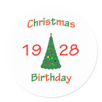 1928 Christmas Birthday stickers by christmasbirthday911 1928 Christmas Birthday stickers