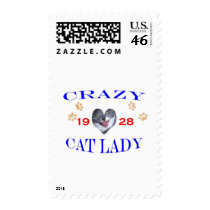 1928 Crazy Cat Lady Postage Stamps