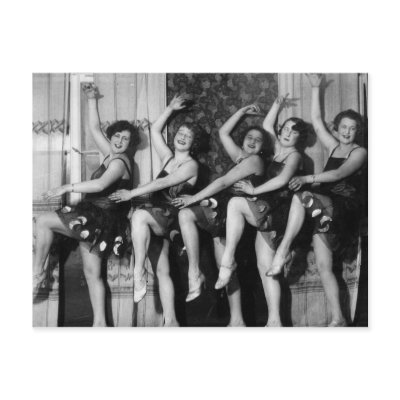 1928 Dancers Postcard by QZphoto