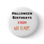 1928 halloween birthday buttons