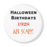 1928 halloween birthday refrigerator magnet