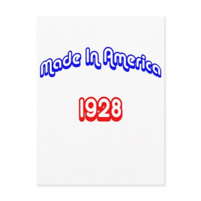 1928 Made In America Postcard by birthyeardesigns2
