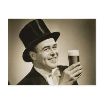 1929 Beer Drinker Post Card