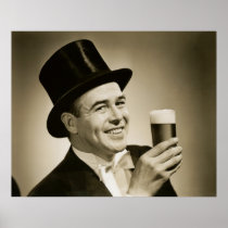 1929 Beer Drinker Print