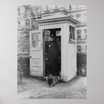 1929 Belgian police dog at White House Print