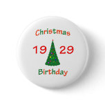 1929 Christmas Birthday Buttons