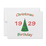 1929 Christmas Birthday Personalized Announcements