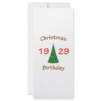 1929 Christmas Birthday Rack Card Design by christmasbirthday911