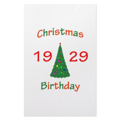 1929 Christmas Birthday Customized Stationery by christmasbirthday911