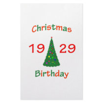 1929 Christmas Birthday Customized Stationery