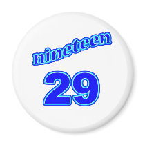 1929 Nineteen 29 Refrigerator Magnets
