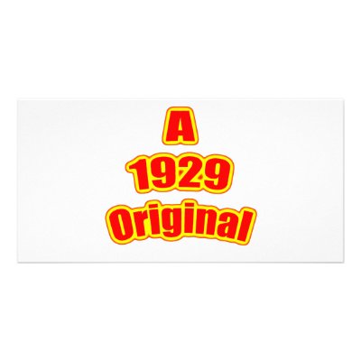 1929 Original Red Photo Card by birthyeardesigns4