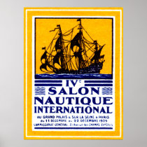 1929 Paris Nautical Show Poster