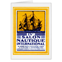 1929 Paris Nautical Show Poster Greeting Cards