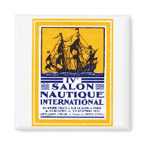 1929 Paris Nautical Show Poster Refrigerator Magnets