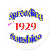 1929 Spreading Sunshine Sticker