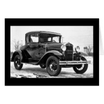 1930 Ford Model A Coupe - B&W Cards