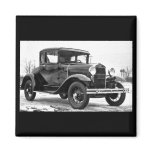 1930 Ford Model A Coupe - B&amp;W Refrigerator Magnet