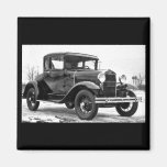 1930 Ford Model A Coupe - B&W Refrigerator Magnet