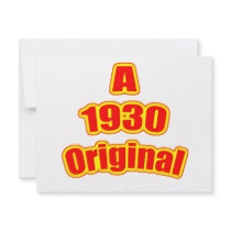 1930 Original Red Custom Announcement