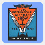 1930 St. Louis Air Show Square Stickers