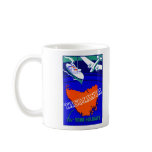 1930 Tasmania Travel Poster mugs