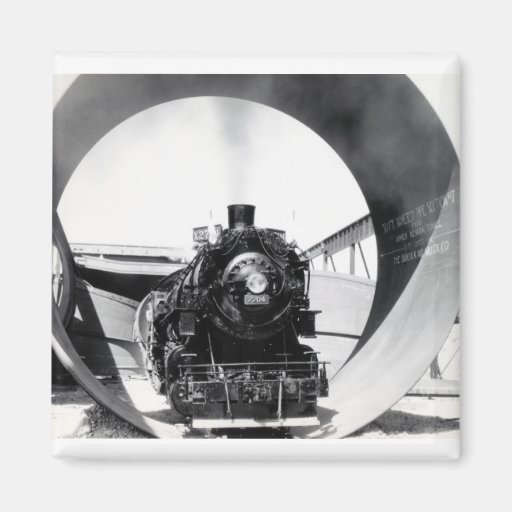 1930 Train inside Nevada Tunnel Pipe Magnet