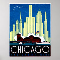 1930 Visit Chicago Print
