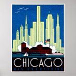 1930 Visit Chicago Print
