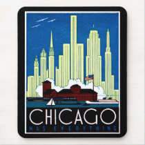 1930 Visit Chicago Poster Mousepads
